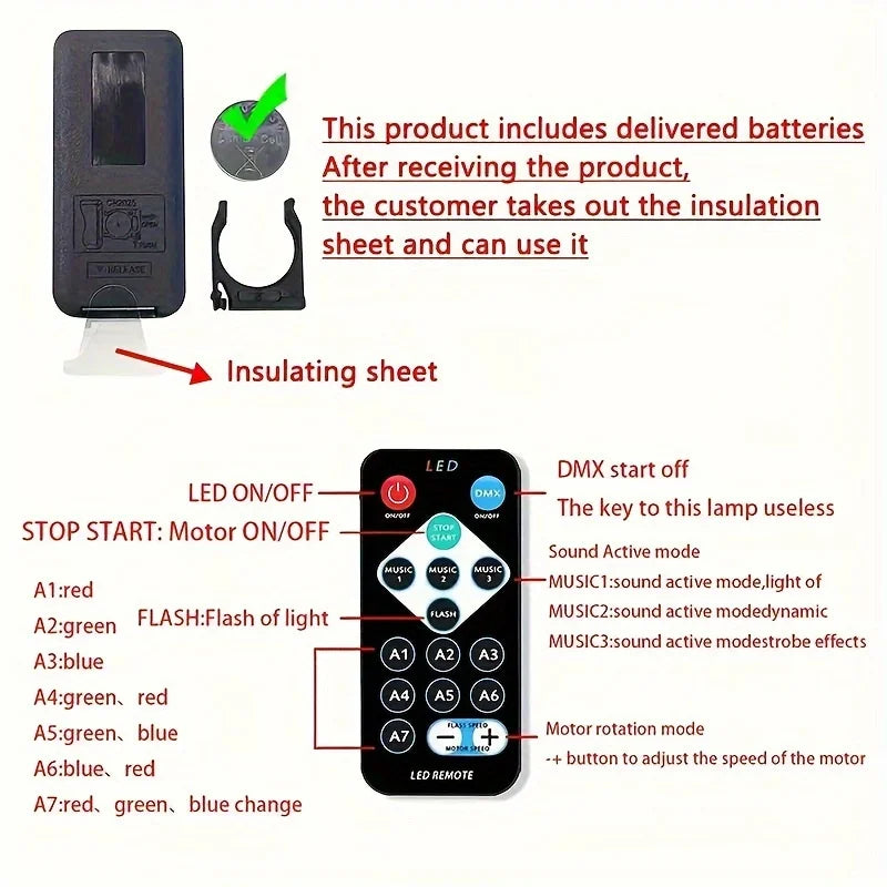 Galaxy Projector RGB Starry Lamp 7-Color LED Mini Night Light with Remote and Auto Rotation