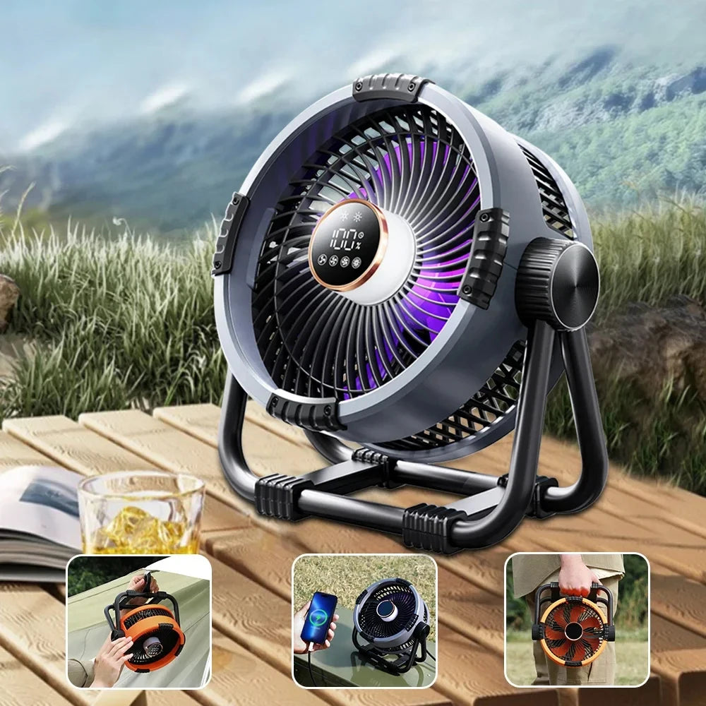 CowLost | product_id-homefish-rechargeable-multifunctional-outdoor-camping-ceiling-fan-with-4-speed-night-light-remote-power-bank |2