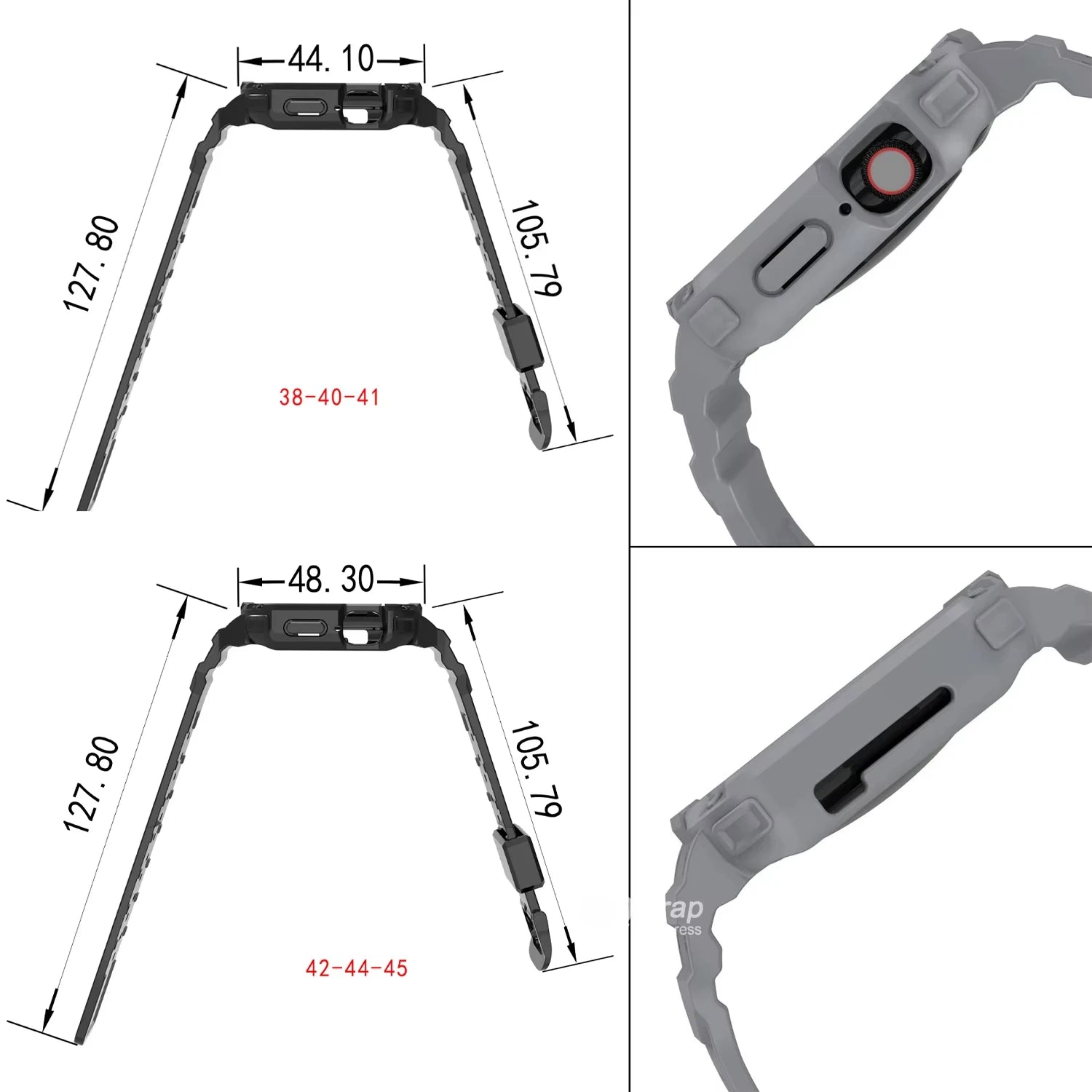 CowLost | bracelets-product_id-hqstrap-silicone-tpu-protective-case-for-apple-watch-band-38mm-49mm-series-4-8-se |10