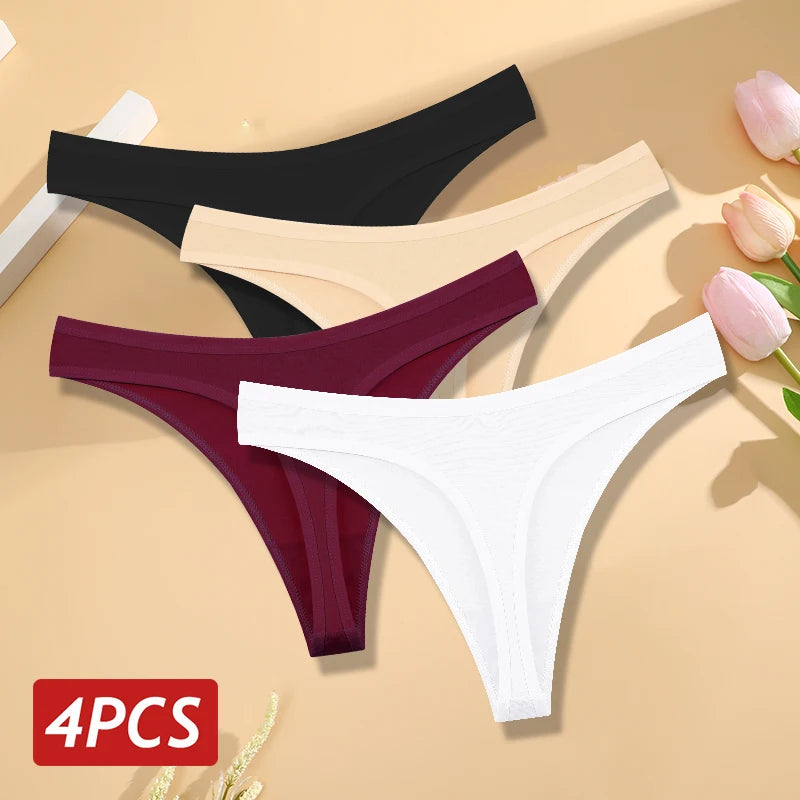 CowLost | activewear-pants-4pcs-seamless-cotton-womens-low-rise-panties-set |17