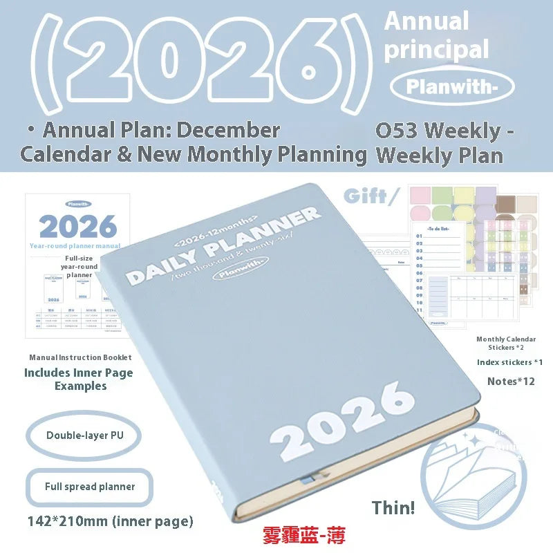 CowLost | product_id-planwith-2026-a5-planner-daily-weekly-monthly-agenda-notebook-with-multi-color-hard-cover |47