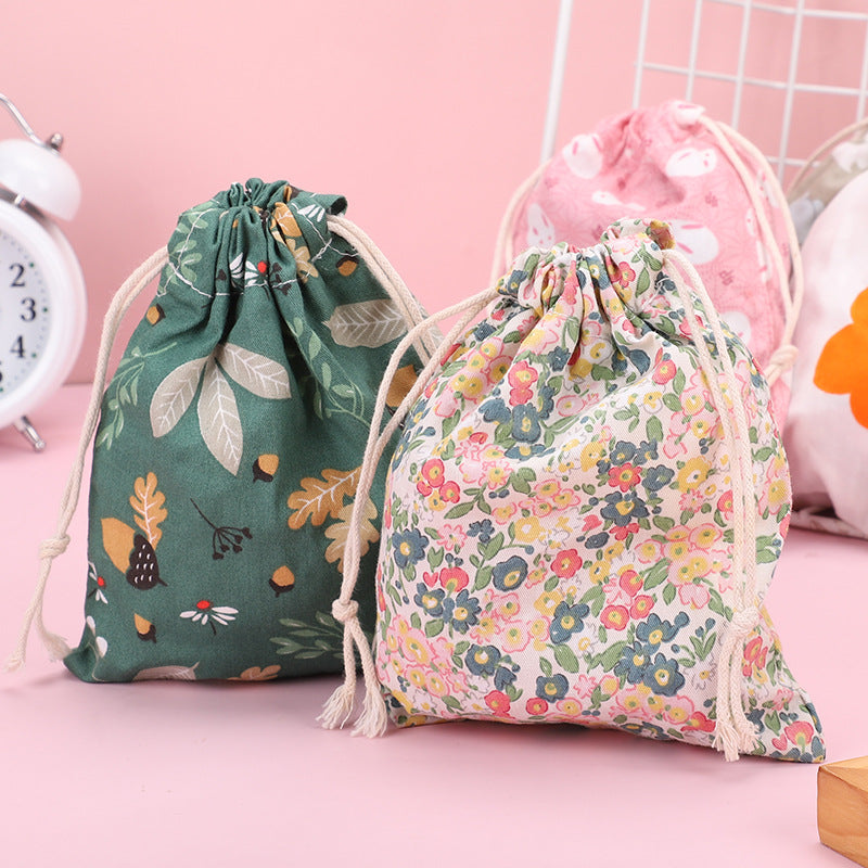 CowLost | wallets-money-clips-mini-fruit-print-drawstring-bag-for-candy-and-jewelry-organizer |9