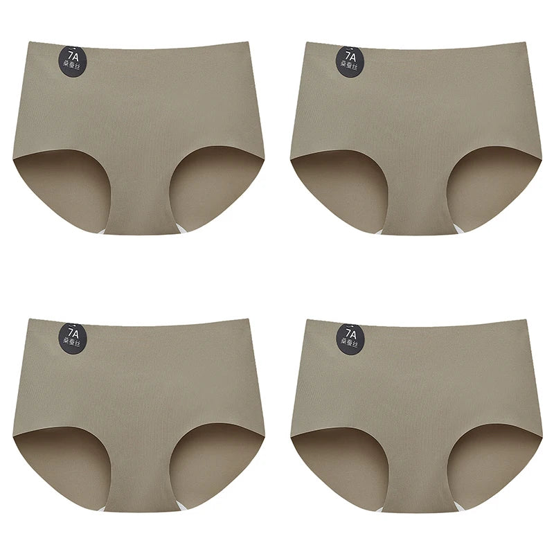 CowLost | product_id-fallsweet-4-pack-seamless-mulberry-silk-womens-briefs-m-2xl-lightweight-underwear |7