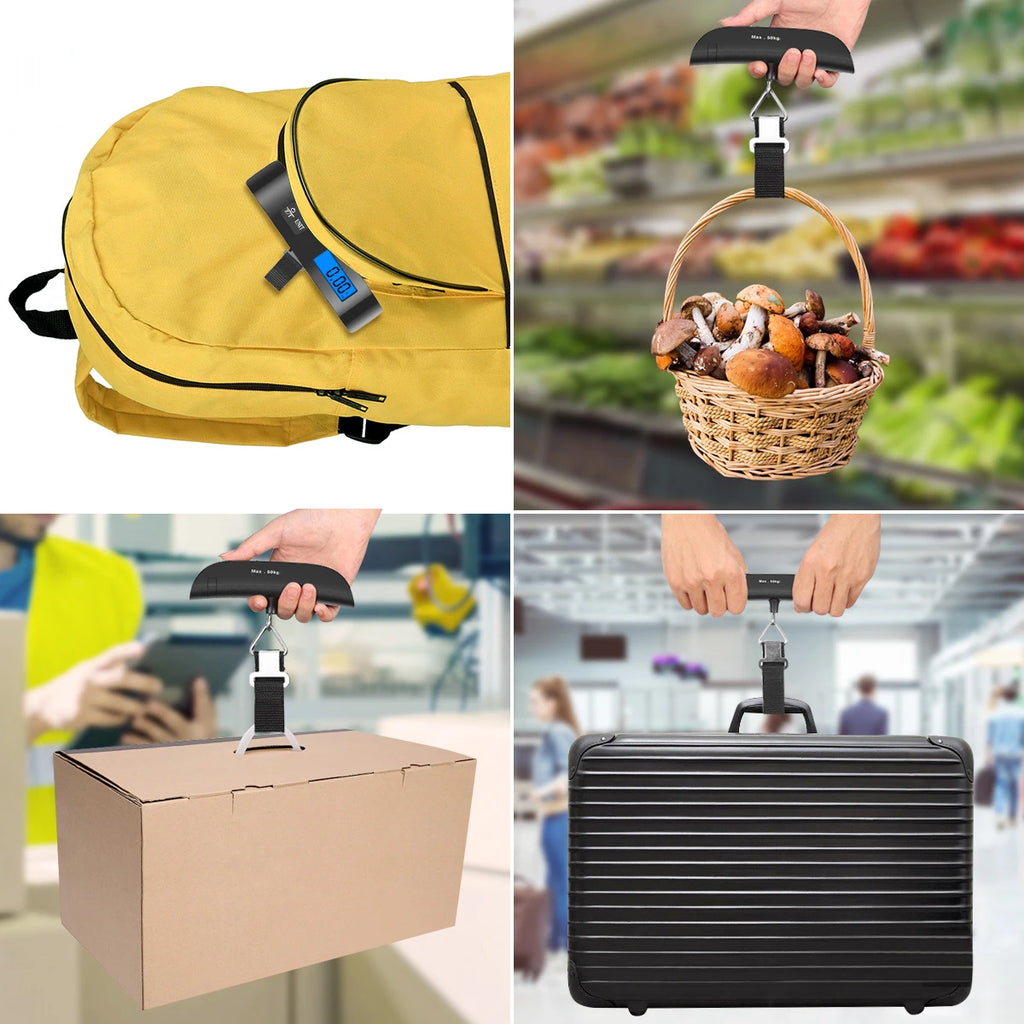 50kg Digital LCD Portable Luggage Scale Handheld Hanging Suitcase Weight Scale