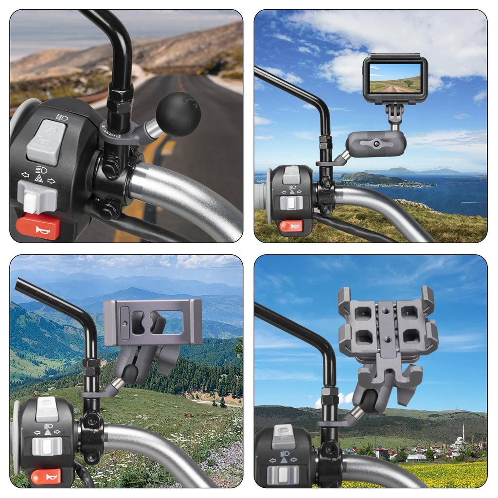 CowLost | product_id-fanaue-1-aluminum-alloy-ball-mount-base-motorcycle-rearview-mirror-adapter |4