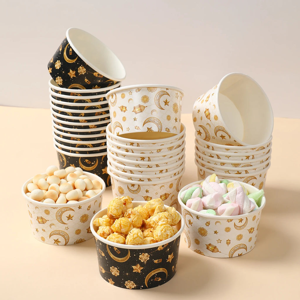 CowLost | 10pcs-ramadan-paper-bowl-eid-mubarak-decoration-for-home-food-holders |1