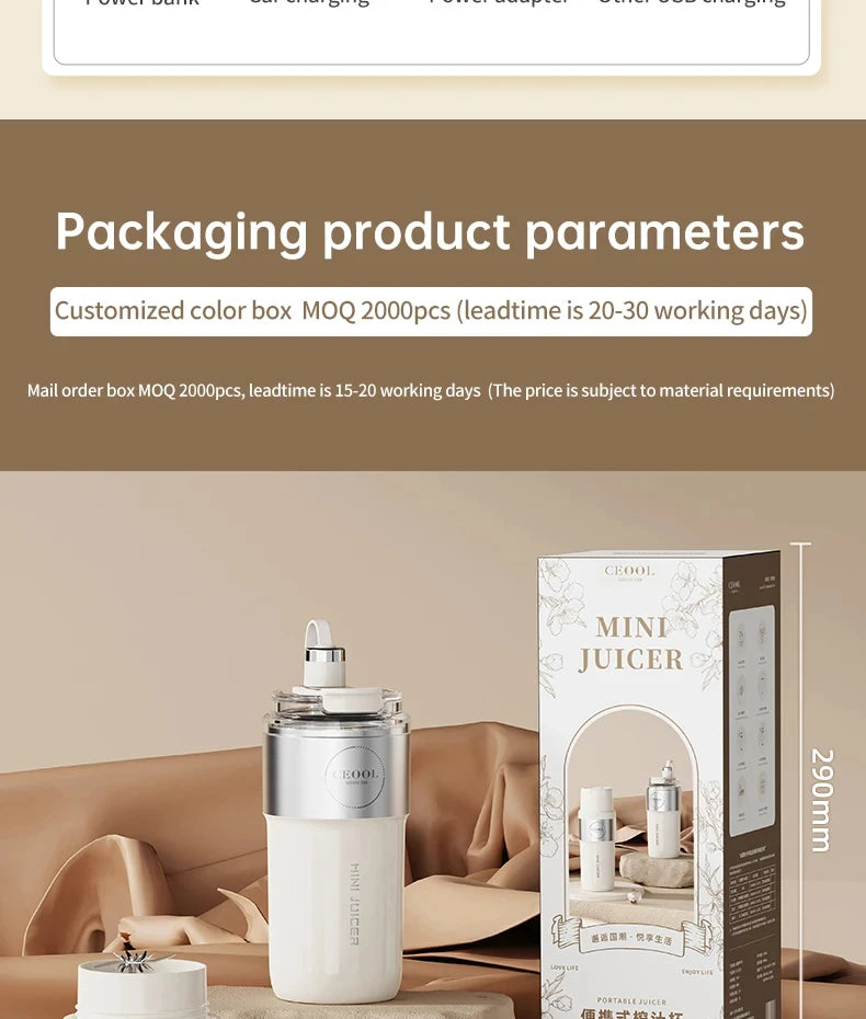 CowLost | product_id-homefish-350ml-portable-usb-rechargeable-insulated-304-stainless-steel-juicer-with-26-blades |8