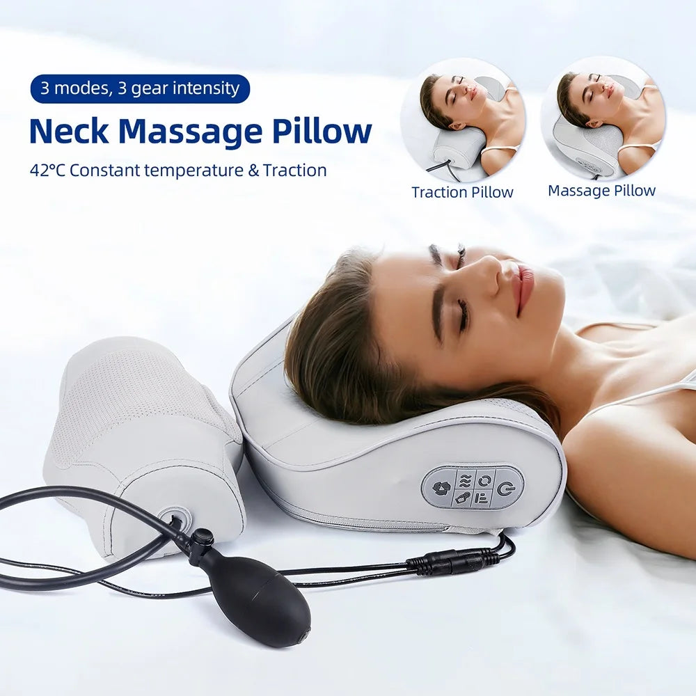 2 IN 1 Electric Neck And Back Massage Pillow