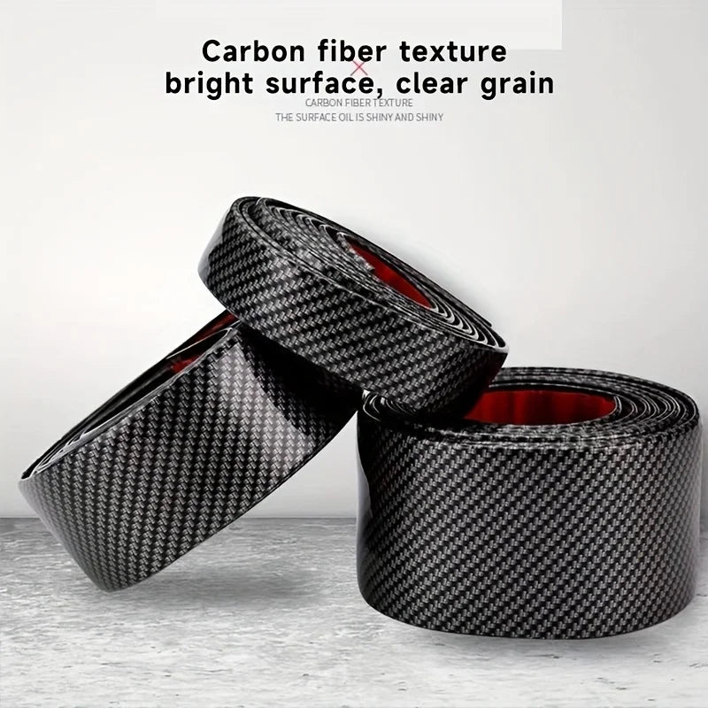 CowLost | vehicle-parts-accessories-3x100cm-universal-carbon-fiber-pattern-car-side-skirts-protector |12