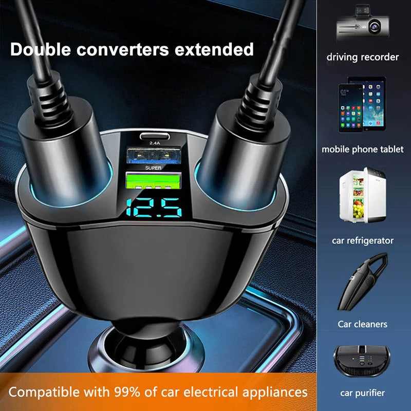 CowLost | product_id-120w-qc3-0-dual-usb-car-charger-fast-charging-adapter-12v-24v |2