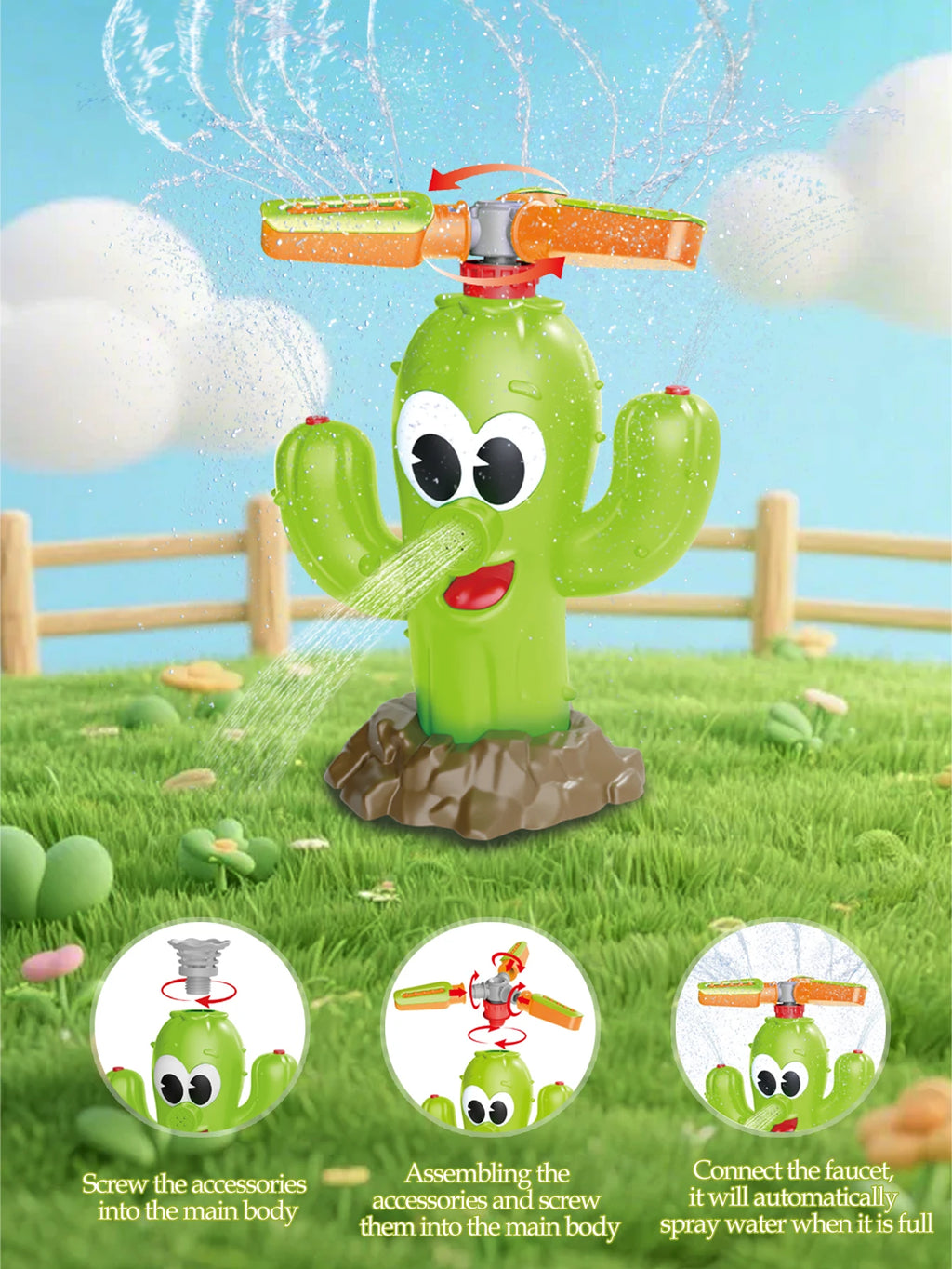 CowLost | product_id-cactus-outdoor-water-sprinkler-toy-set-for-kids-summer-backyard-games |10