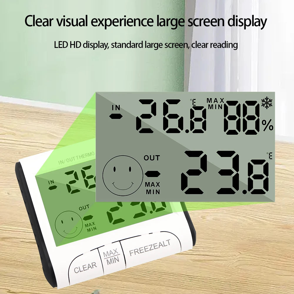 DC103 Digital Temperature Humidity Meter LCD Thermometer Hygrometer with Sensor
