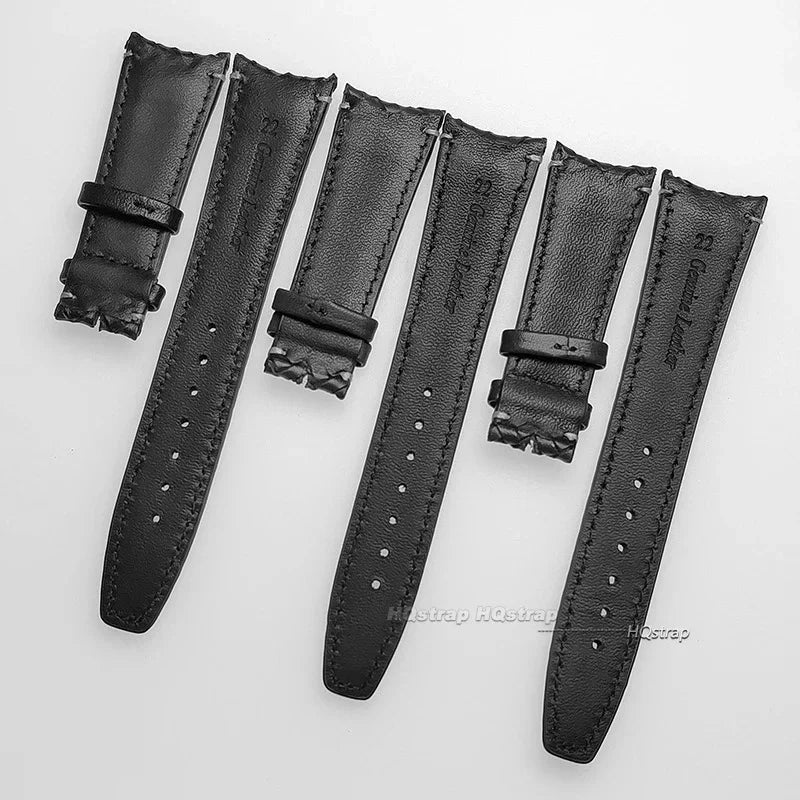 CowLost | 20mm-22mm-curved-end-woven-leather-wristband-for-iwc-pilot-genuine-cowhide-watchband-for-omega-high-quality-flat-end-bracelet |5