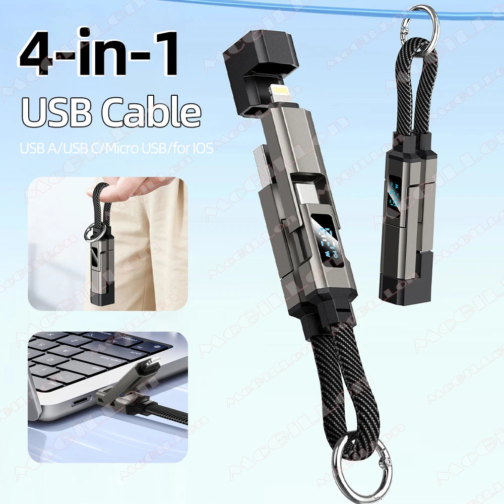 CowLost | product_id-65w-4-in-1-super-fast-charging-keychain-cable-with-digital-display-for-iphone-17-samsung |6