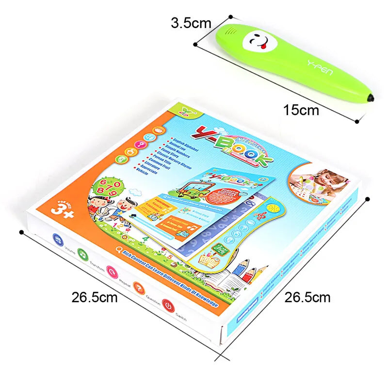 Children's Electronic Learning Book with Smart Pen Intercom for Ages 3-6