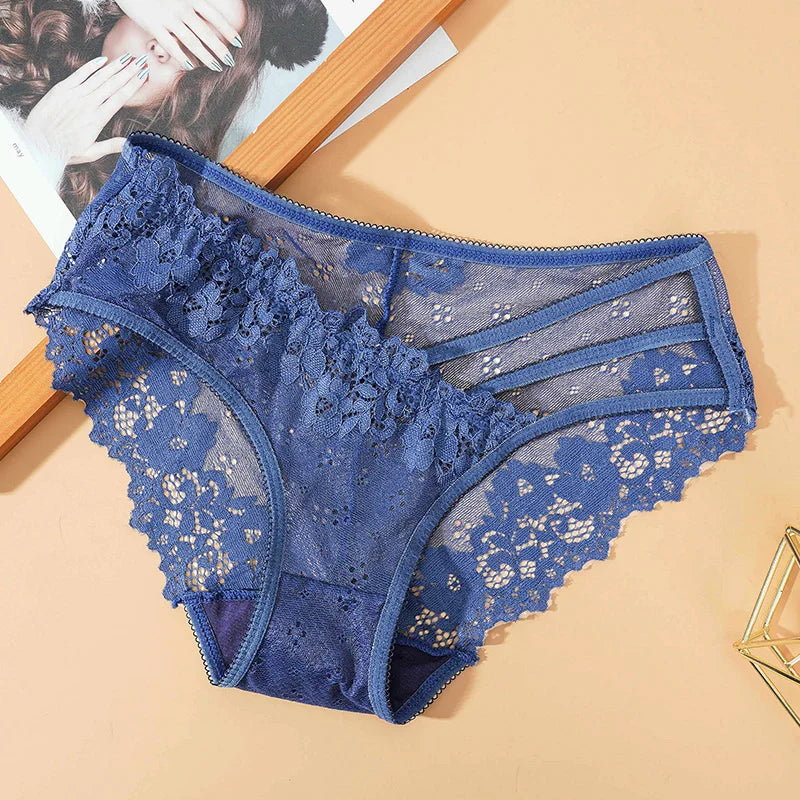 CowLost | new-lace-panties-women-sexy-low-waist-briefs-hollow-out |7