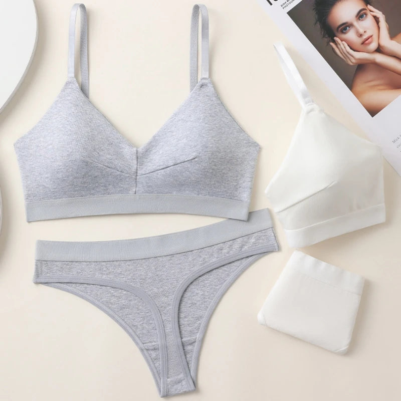 CowLost | product_id-comfort-cotton-push-up-bra-low-waist-t-back-thong-set-for-women |8