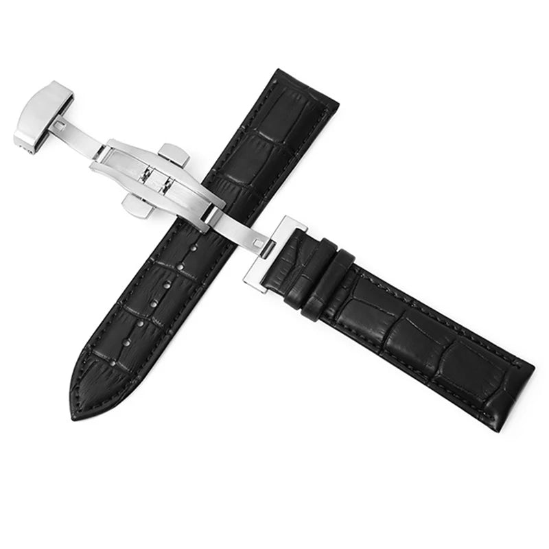 CowLost | product_id-genuine-cowhide-leather-waterproof-watchband-slub-pattern-16-24mm-universal-strap |14