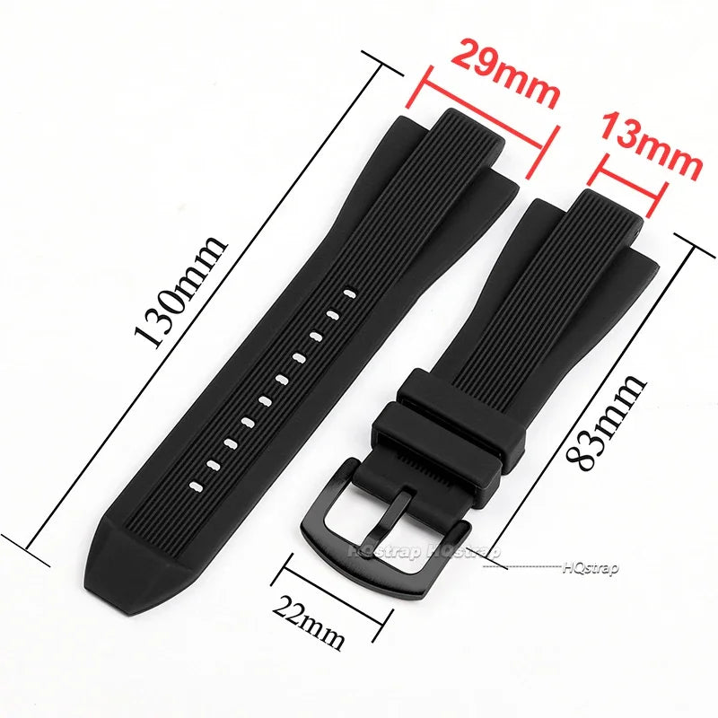 Soft Silicone Replacement Watchband for Michael Kors MK8729 MK8184 MK9020 MK9026 MK8152 13x29mm