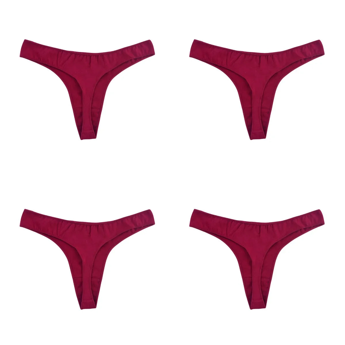 CowLost | product_id-4-pack-women-s-cotton-low-waist-breathable-solid-color-g-string-thongs-m-xl |32