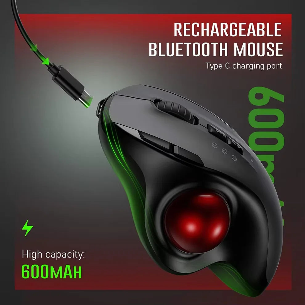 CowLost | wireless-trackball-mouse-2-4g-dual-bluetooth-4-0-ergonomic-mouse-rechargeable-mouse-for-mac-windows-computer-laptop-pc |3