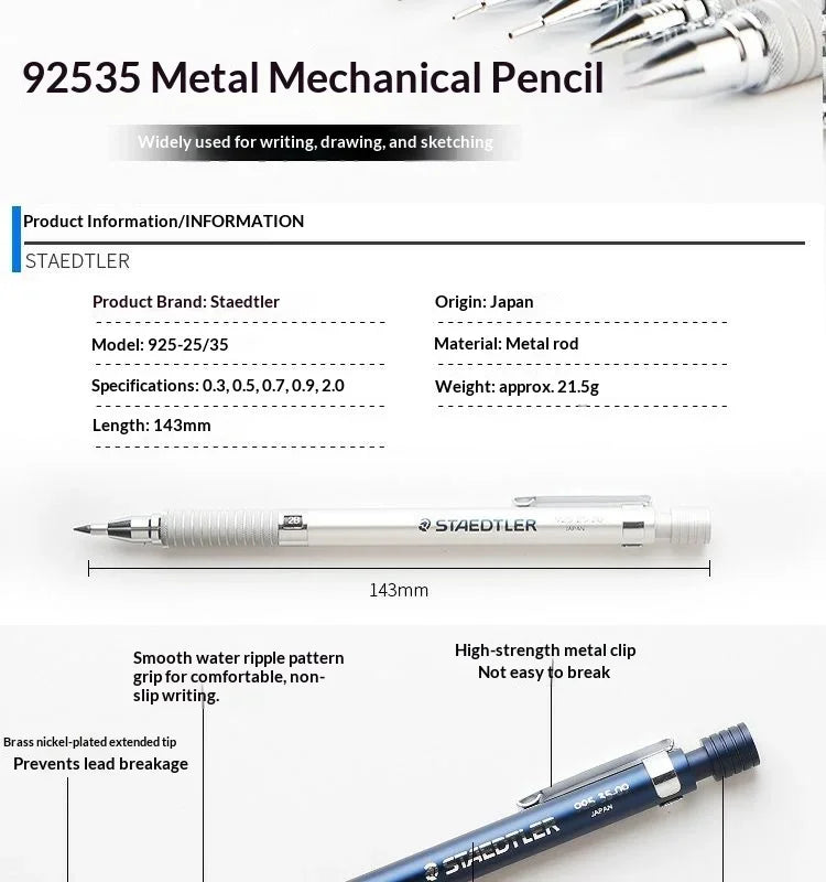 CowLost | product_id-staedtler-925-metal-mechanical-pencil-0-3-2-0mm-shatter-proof-for-technical-drawing-exams |12