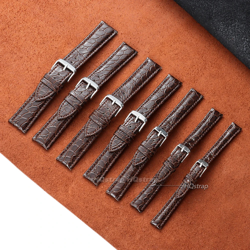 CowLost | product_id-unisex-crocodile-leather-smartwatch-strap-12-22mm-black-brown |3