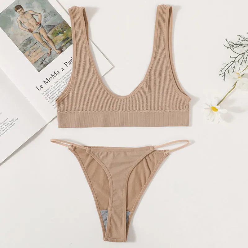 CowLost | product_id-women-seamless-u-neck-push-up-bra-low-waist-brazilian-thong-set |21