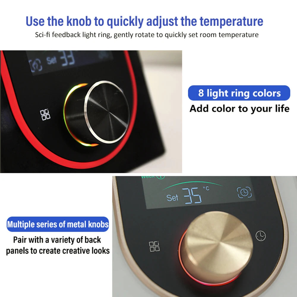 Smart WiFi Programmable Knob Thermostat for Electric Floor Heating & Gas Boiler