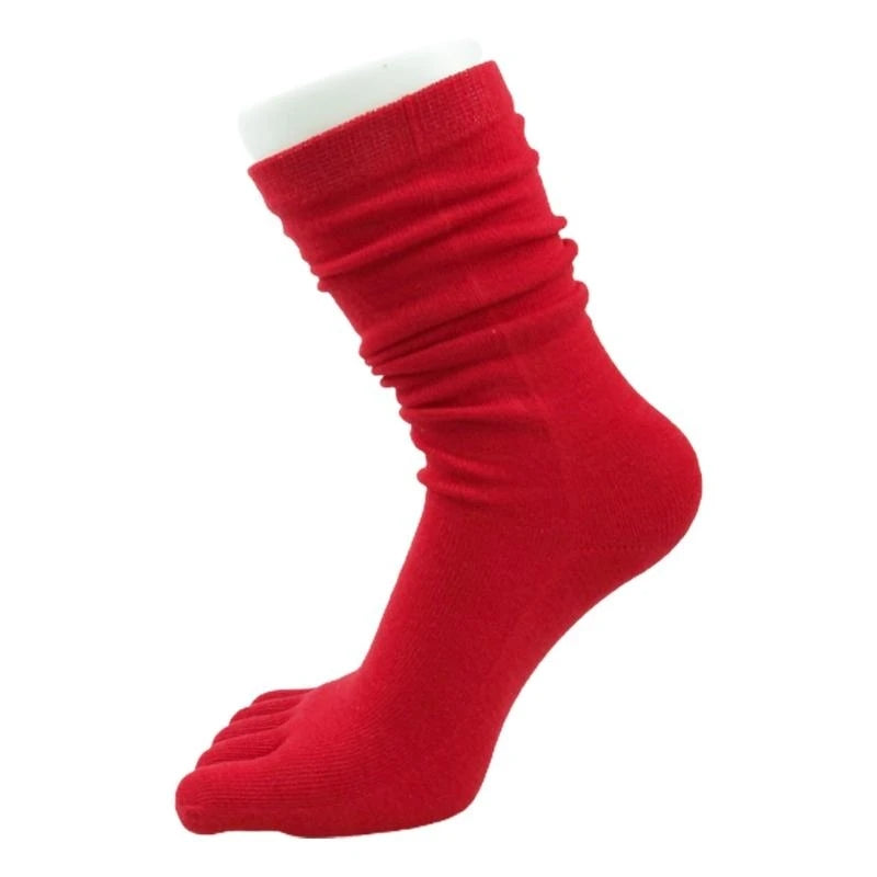 CowLost | product_id-women-s-autumn-breathable-cotton-five-finger-long-tube-toe-socks |16