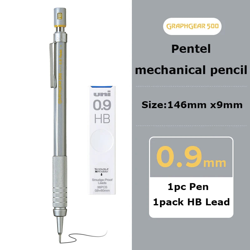 CowLost | product_id-japanese-pentel-automatic-mechanical-pencil-metal-head-0-3-0-5-0-7-0-9mm-for-writing-drawing-sketching |8