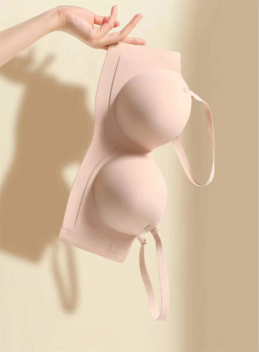 CowLost | product_id-strapless-wireless-push-up-bra-with-beautiful-back-comfortable-breathable-womens-underwear |7