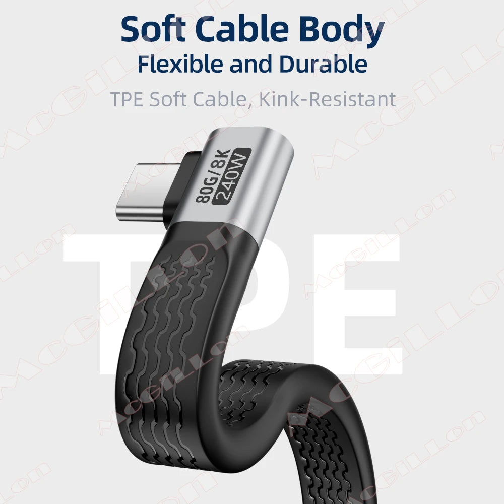 CowLost | product_id-240w-8k-60hz-short-usb-c-to-usb-c-90-fast-charging-cable-80gbps-data-cord |9