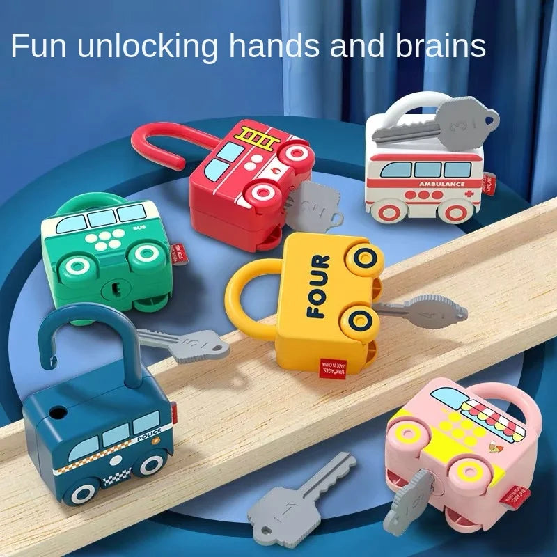 Montessori Baby Learning Lock with Key Number Matching Educational Toy for Kids 1-3 Years