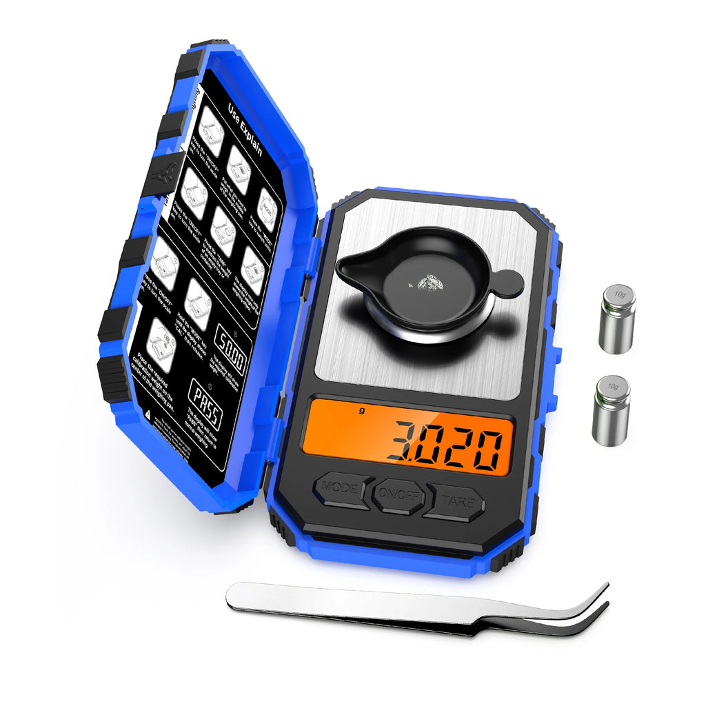 Brifit 0.001g-50g Digital Pocket Scale with Calibration Weights and LED Display