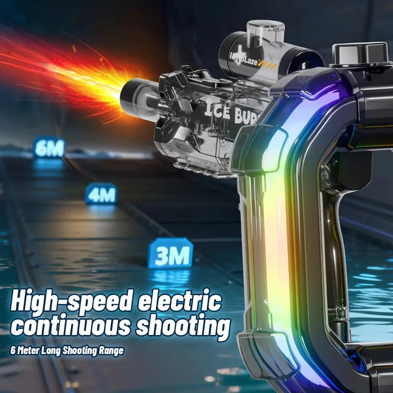 Ring-Shaped Electric Water Gun with Lights and Sound – Kids Summer Toy Gift