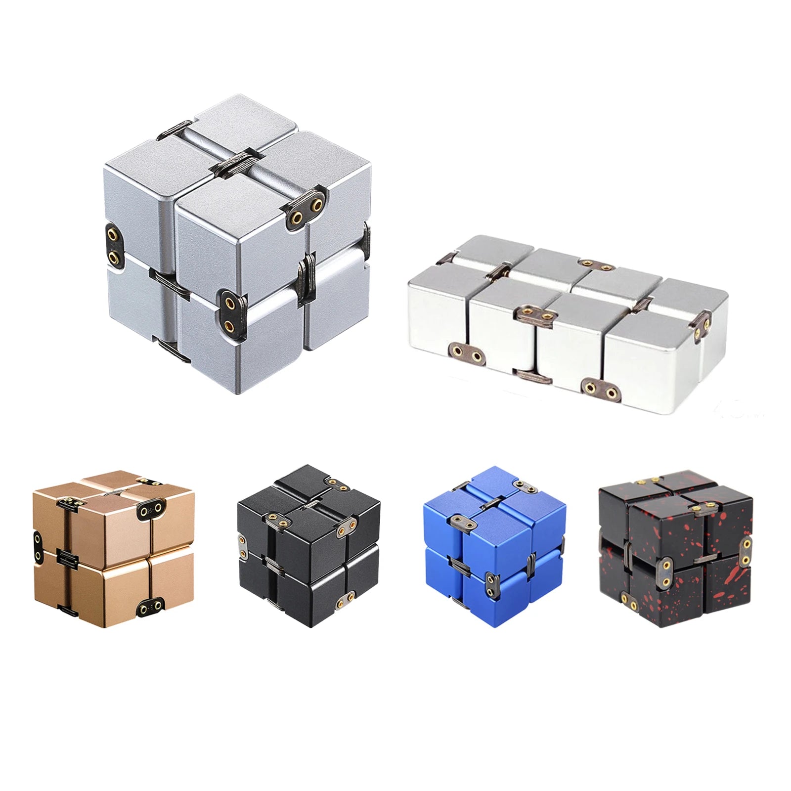 CowLost | infinity-cube-metal-fidget-toy-aluminium-anti-stress-anxiety-relief-for-adults-kids |1