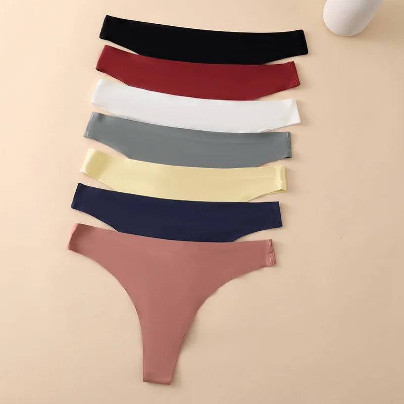 CowLost | product_id-seamless-women-s-ice-silk-breathable-thong-g-string-solid-color-lingerie |7