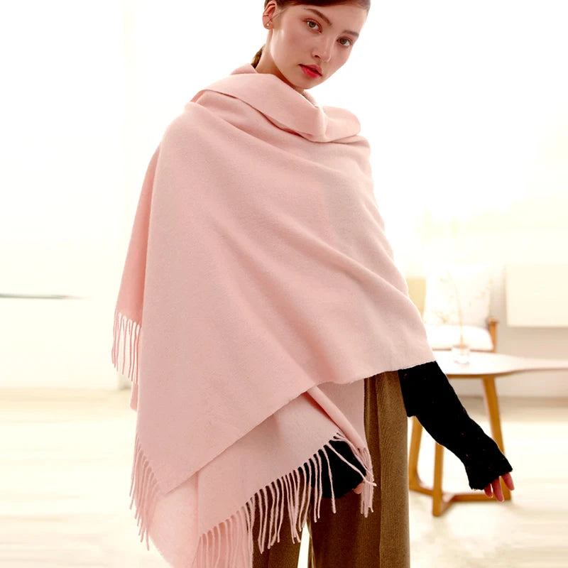 CowLost | wool-scarf-women-thick-cashmere-winter-scars |55