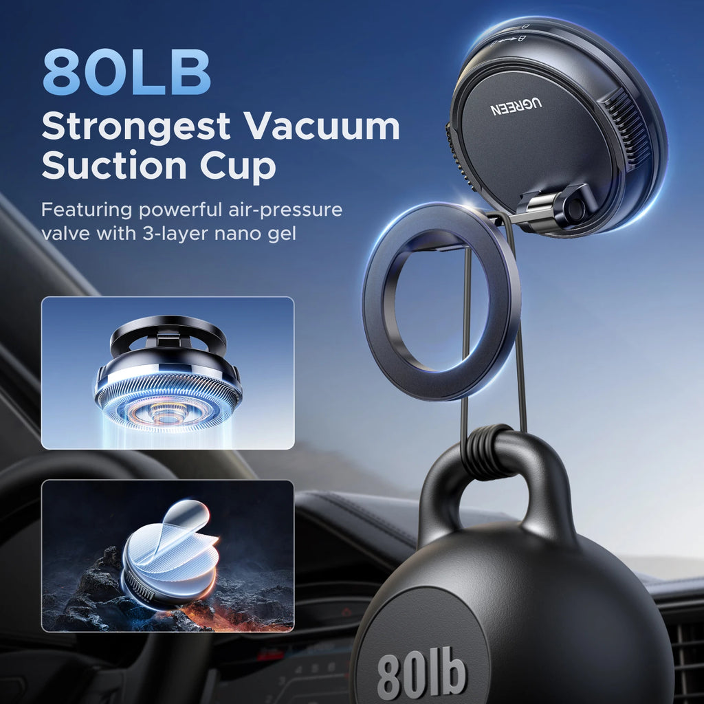 CowLost | ugreen-magnetic-car-phone-holder-dashboard-suction-cup-360 |4