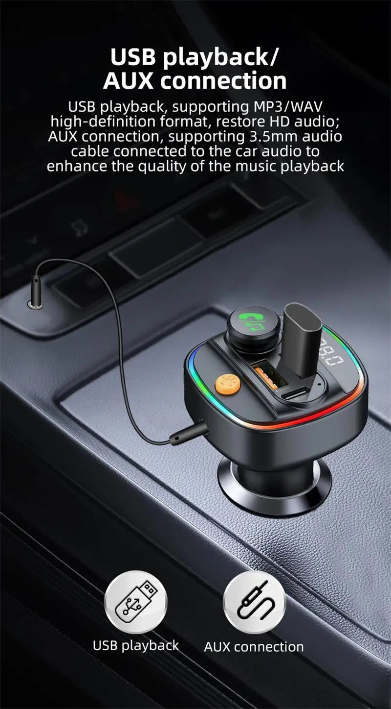 CowLost | product_id-pd30w-fast-charger-bluetooth-5-3-fm-transmitter-handsfree-car-aux-mp3-player-with-adapter |13