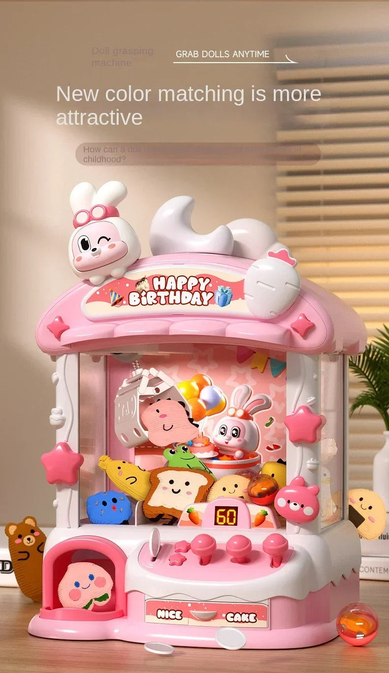 Cartoon Rabbit Claw Game Machine Coin Operated Toy for Kids