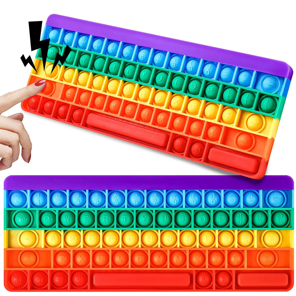 CowLost | fencing-barriers-rainbow-popping-silicone-fidget-sensory-game-toy |1
