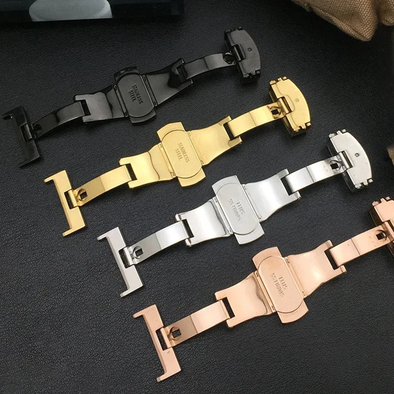 CowLost | stainless-steel-strap-buckle-for-iwatch-7-leather-belt-clasp-metal-butterfly-buckle-wristband-button-10-12-14-16-18-20-22mm |5