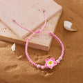 CowLost | bohemian-big-flower-charm-bracelets-for-women-pink-red-blue-green-flowers-soft-clay-pottery-beaded-bangles-girls-party-jewelry |7