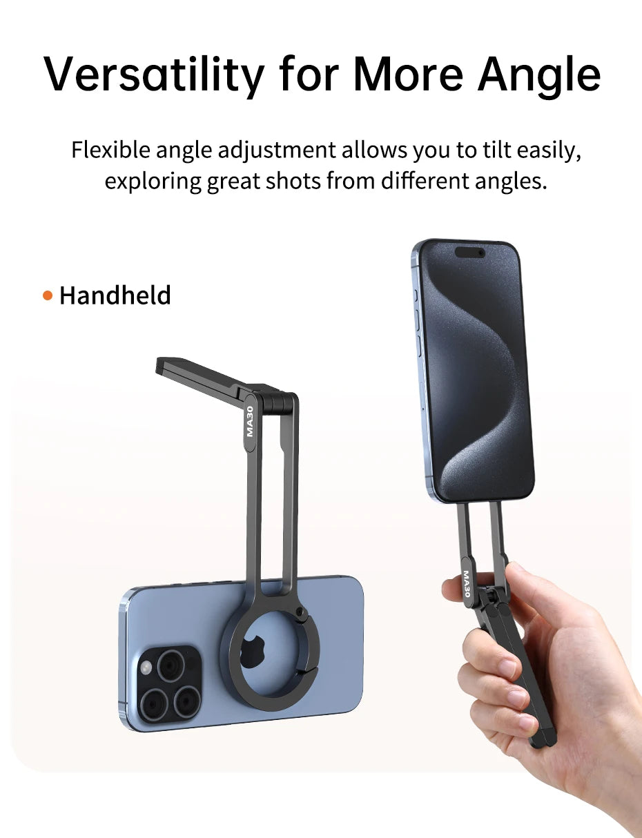 CowLost | ulanzi-ma30-carabiner-mounted-phone-tripod-for-iphone-15-14-13-12-pro-pro-max-dual-sided-magnet |14