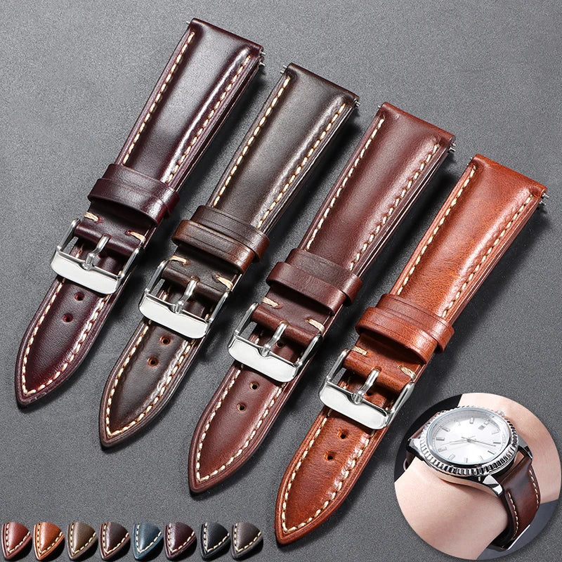 CowLost | bracelets-product_id-vintage-oil-wax-leather-watch-strap-18-22mm-cowhide-quick-release-band-for-seiko-omega |1