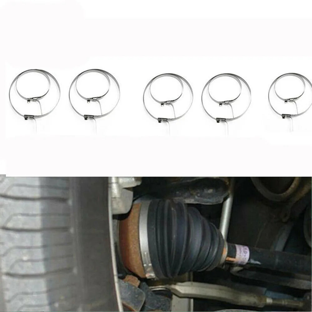 CowLost | product_id-10pcs-adjustable-stainless-steel-cv-boot-clips-universal-auto-atv-shaft-clamps-kit |8