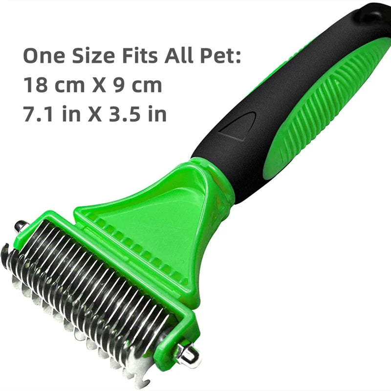 CowLost | pet-beds-pets-stainless-steel-two-sided-grooming-brush-for-shedding-and-dematting |22