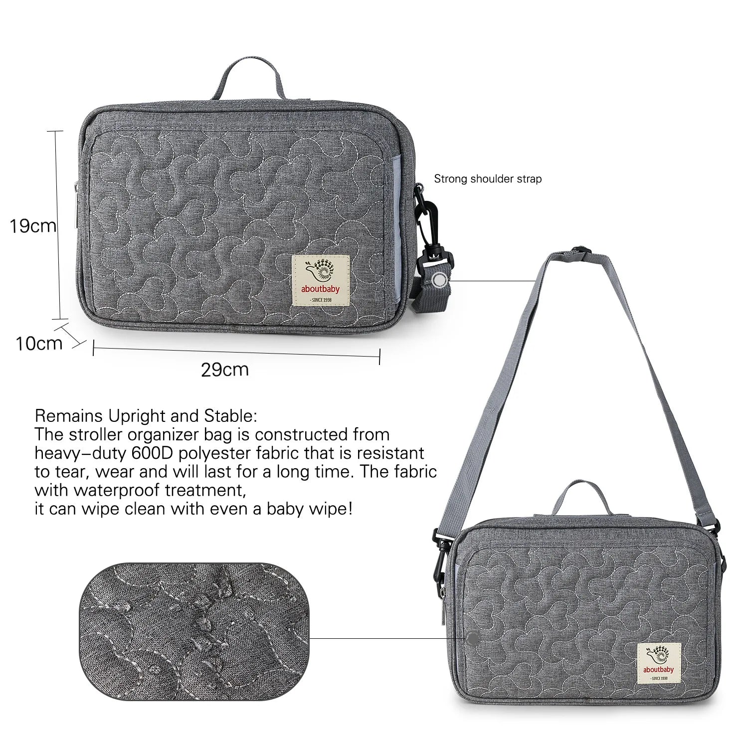 CowLost | baby-diaper-bag-for-stroller-storage-wet-dry |9